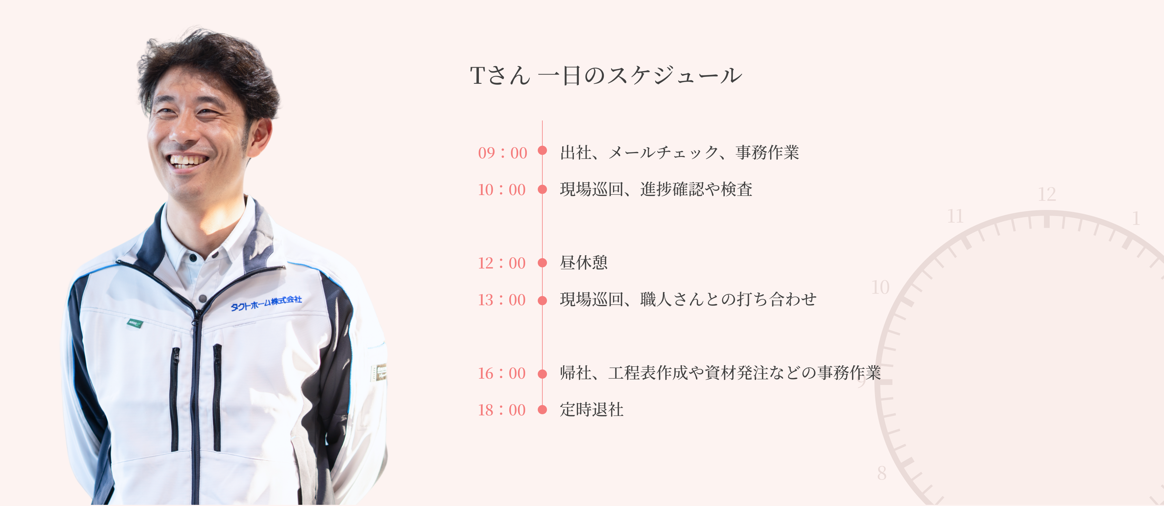 Tさん 一日のスケジュール