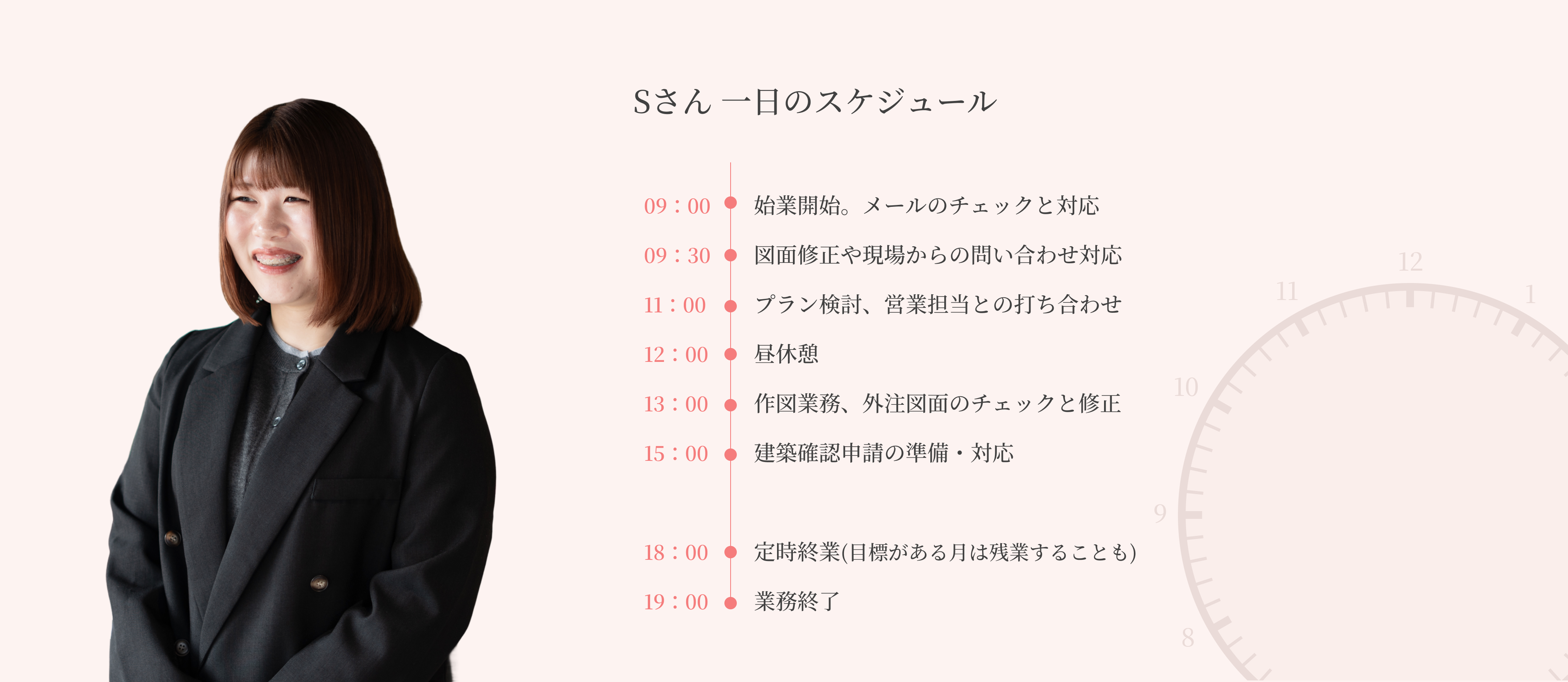 Sさん 一日のスケジュール