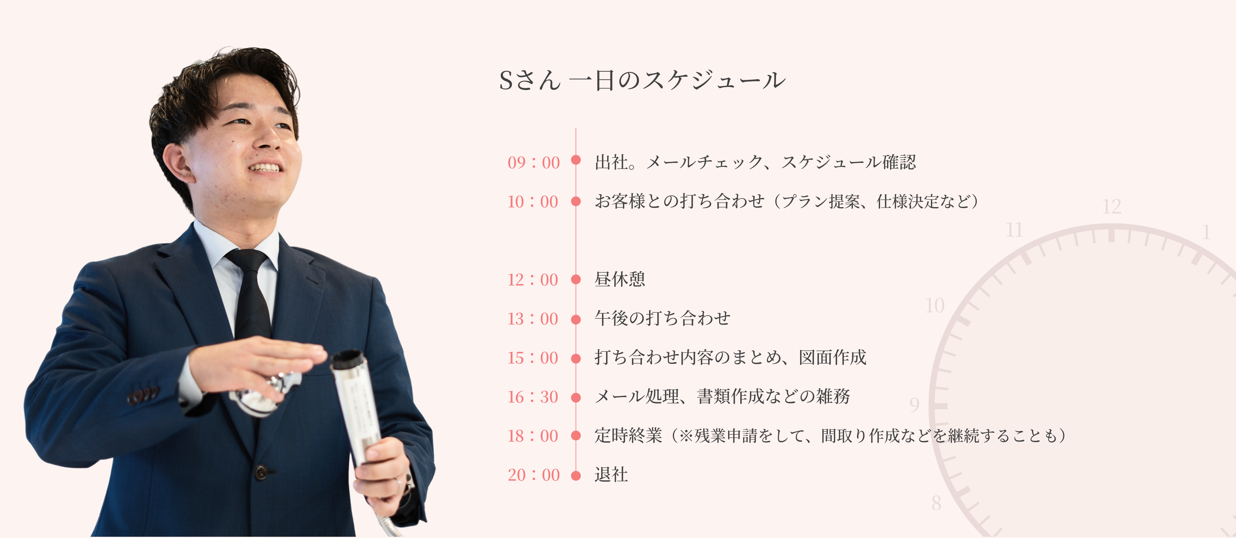 Sさん 一日のスケジュール